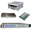 An assortment of GeoSync Microwave satellite communication equipment.